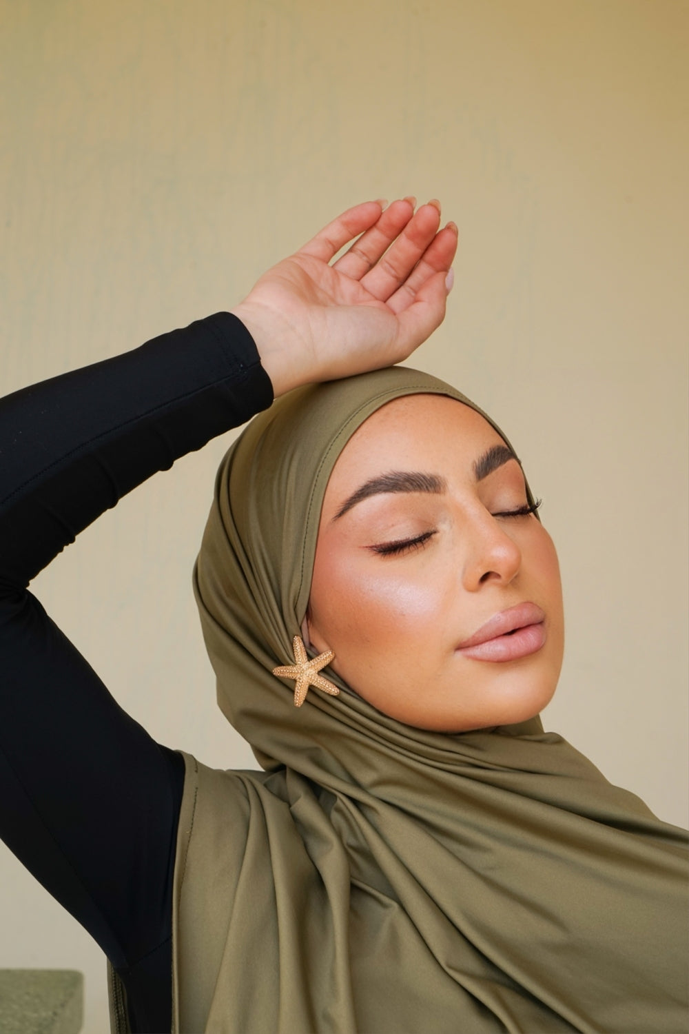 OLIVE HIJAB PRE-STITCHED