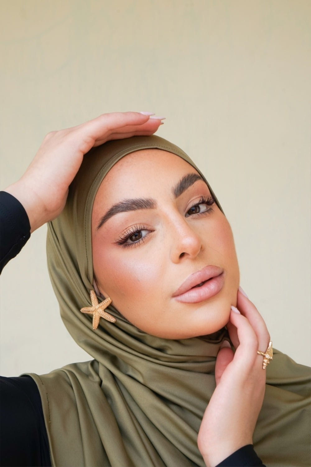 OLIVE HIJAB PRE-STITCHED