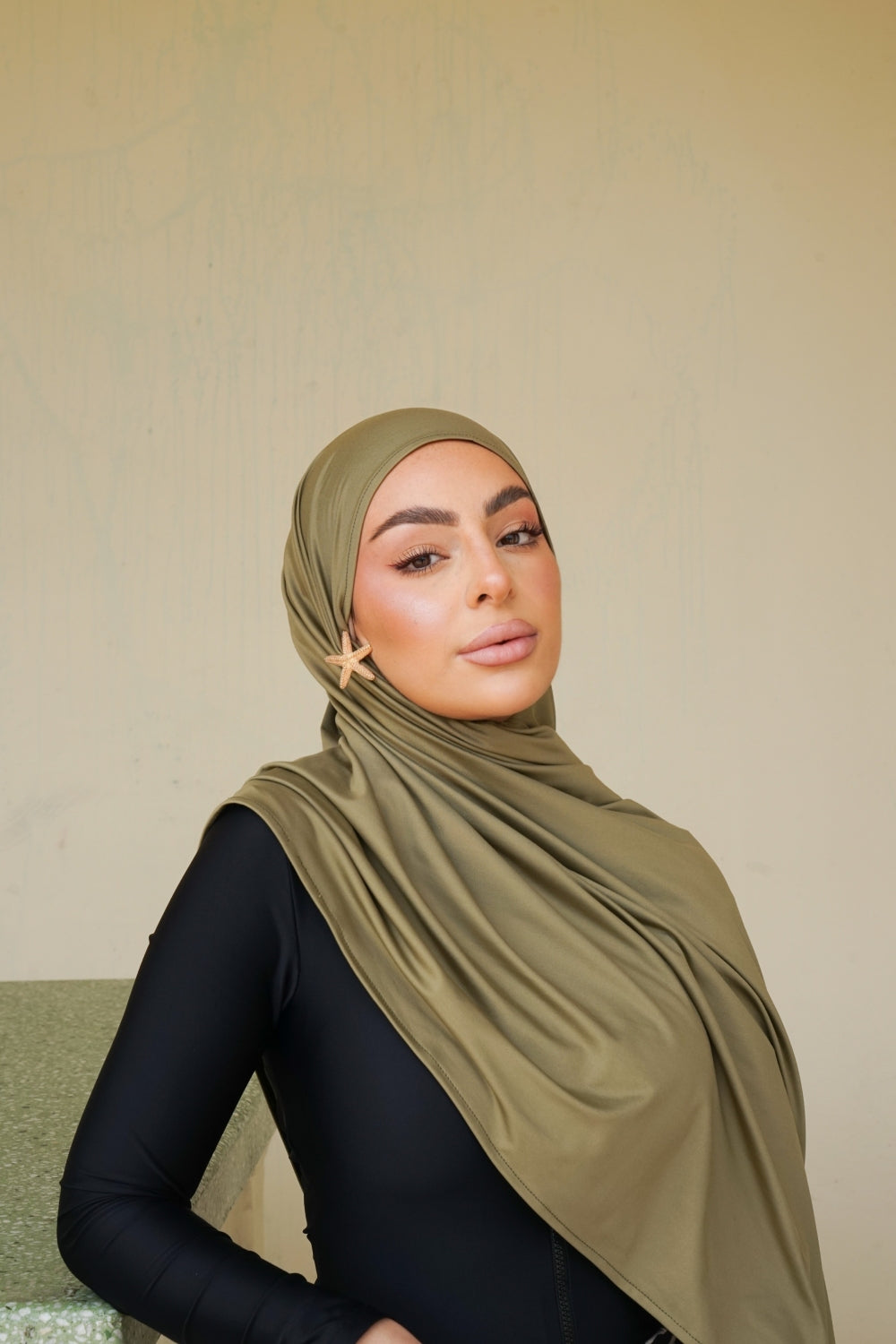 OLIVE HIJAB PRE-STITCHED