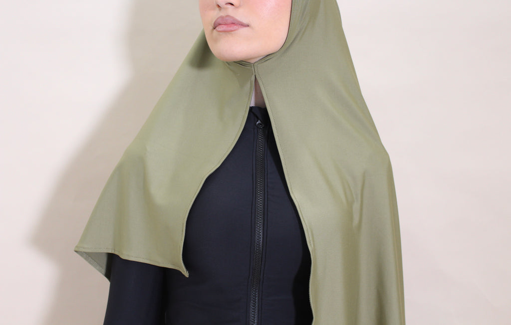 OLIVE HIJAB PRE-STITCHED