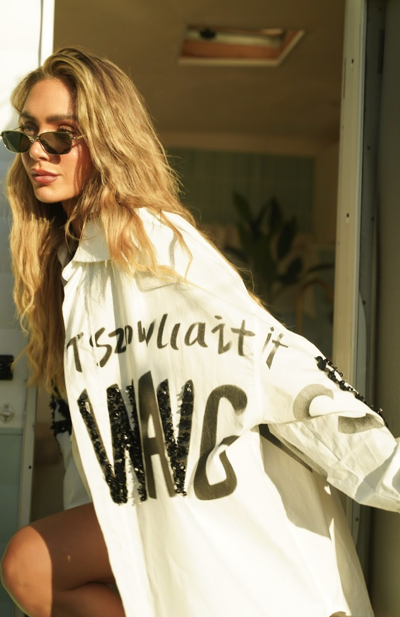 GRAFFITI CREPE SHIRT